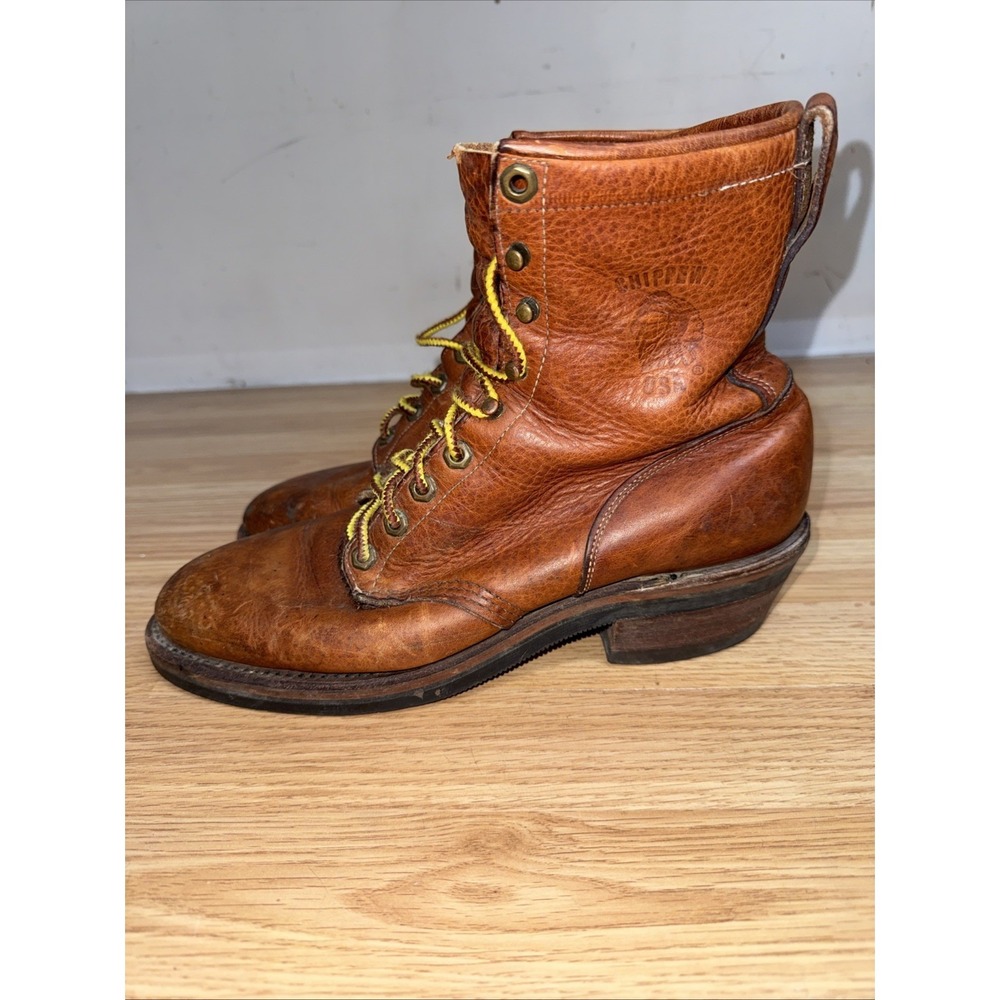 Vintage Chippewa Packer Western  Boots  Made In USA Size 9.5 D